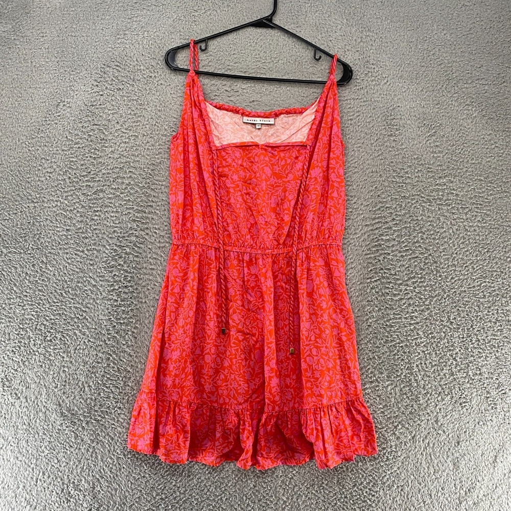 Heidi Klein Dress Womens Large‎ Ruffle Hem Peasant Cruise Resort Limpopo Pink
